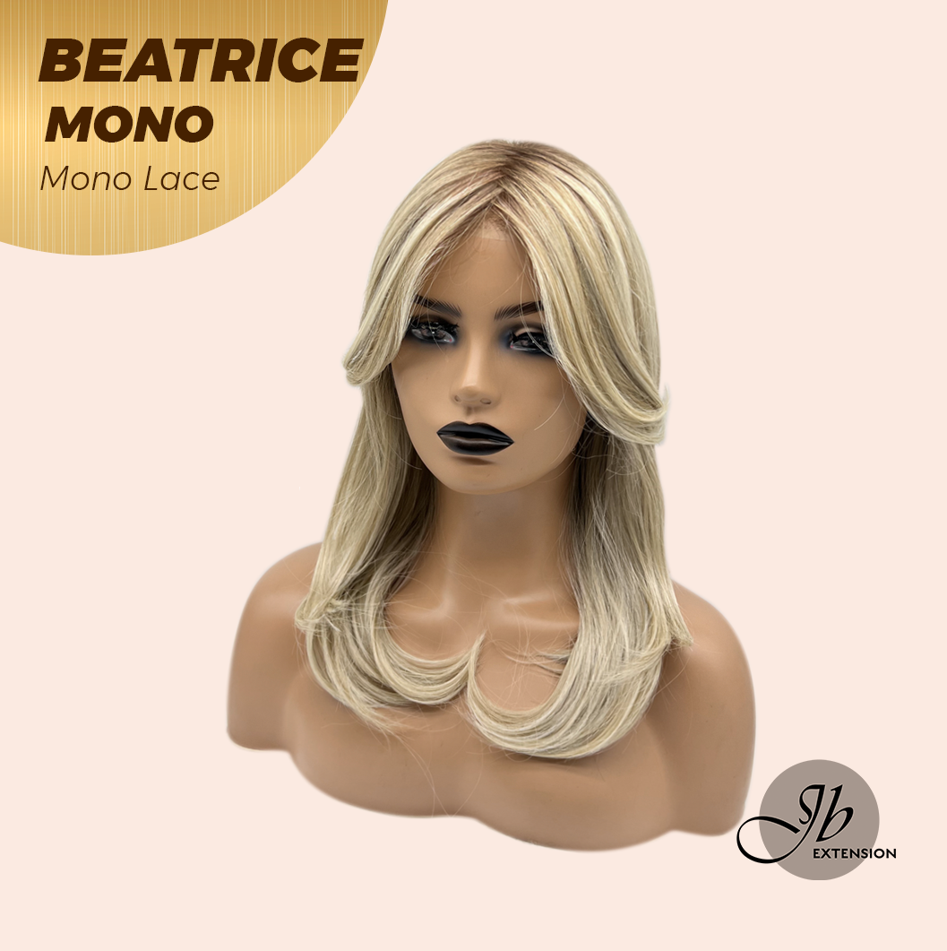 [PRE-ORDER] JBEXTENSION BEATRICE MONO Monofilament Handmade Wig 6X5 Full Monofilament Hand Tied Top Wig 17 Inches Golden Blonde Mono Lace Wig Glueless Wig BEATRICE MONO【BENDY EAR TABS】