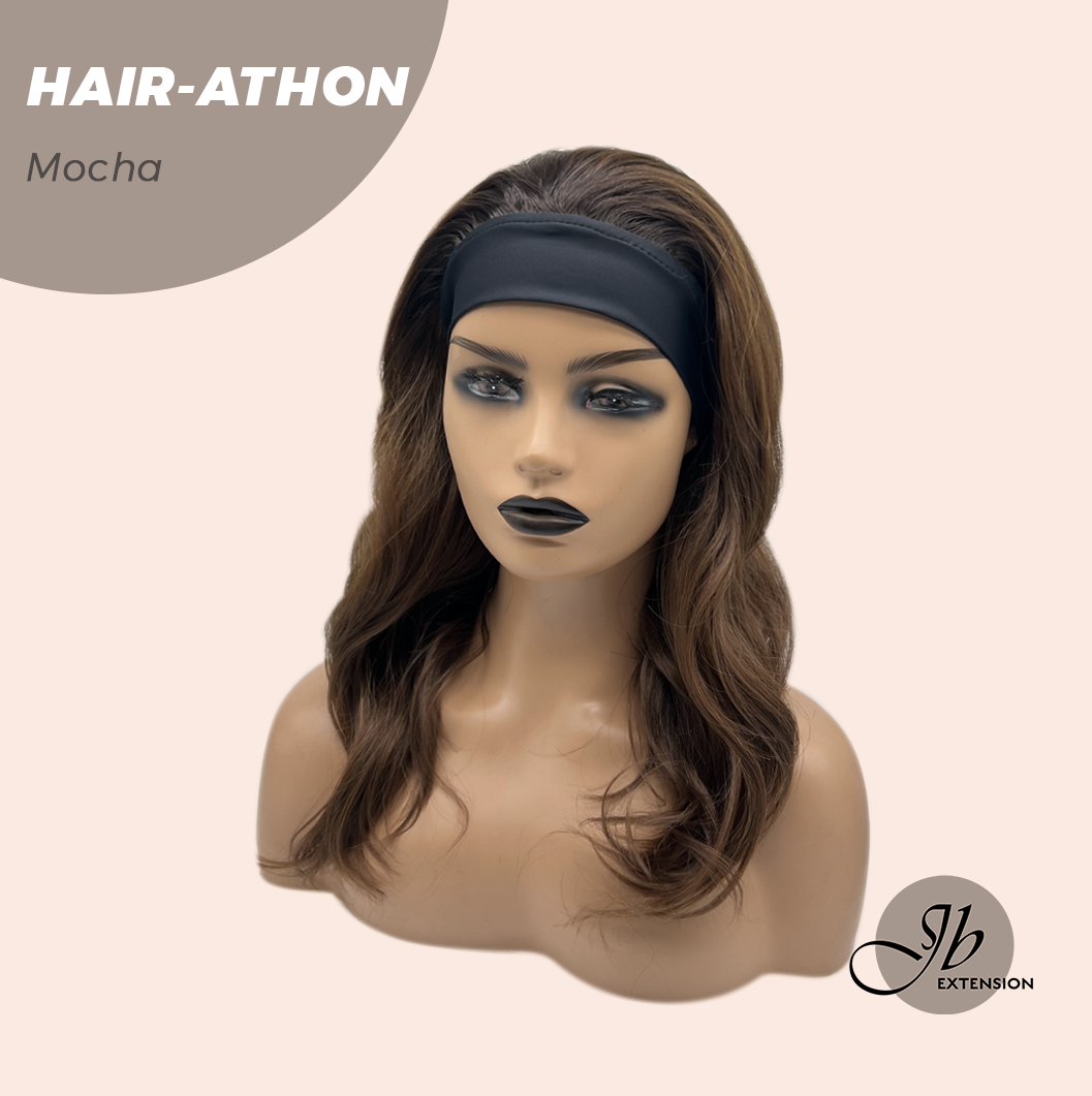 JBEXTENSION 18 Inches Curly Mocha Headband Wig HAIR-ATHON - MOCHA