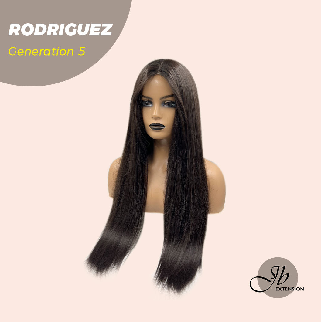JBEXTENSION GENERATION FIVE 28 Inches Long Straight Midnight Brown( Black/Brown) Wig RODRIGUEZ G5