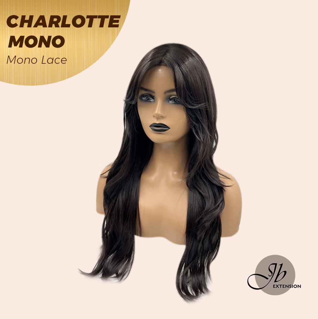 [PRE-ORDER] JBEXTENSION CHARLOTTE MONO Partial Monofilament Wig 22 Inches Natural Black Partial Mono Lace Glueless Wig CHARLOTTE MONO【BENDY EAR TABS】
