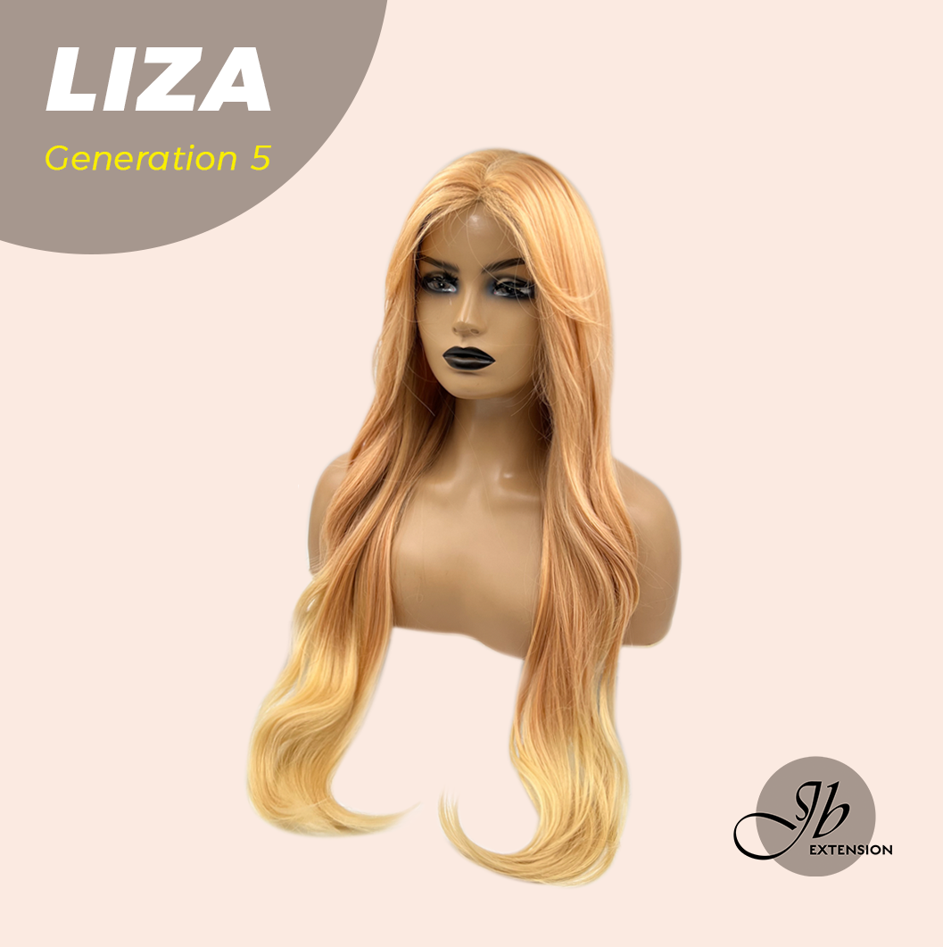 JBEXTENSION GENERATION FIVE 28 Inches Peach Blonde Curly Wig LIZA G5