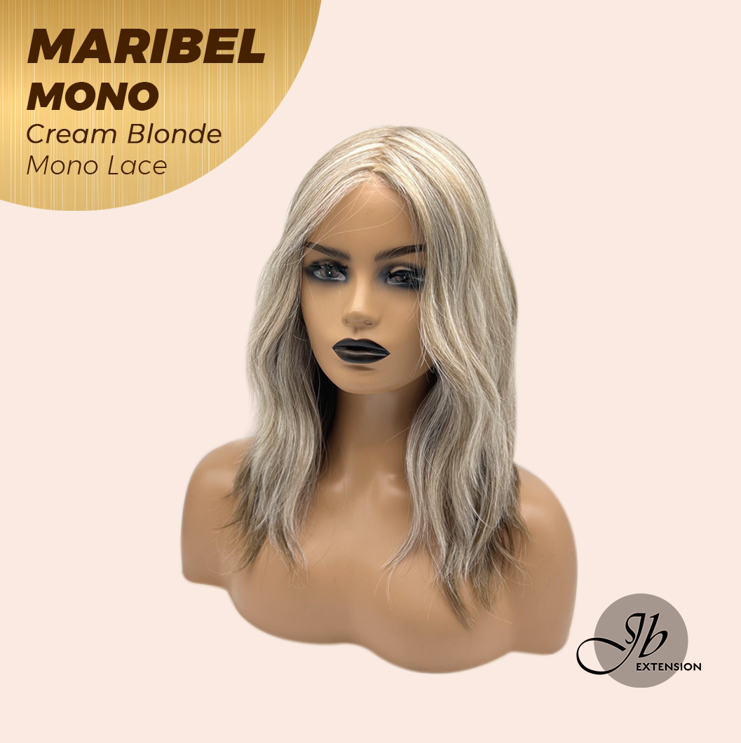 [PRE-ORDER] JBEXTENSION MARIBEL MONO CREAM BLONDE Monofilament Handmade Wig 6X5 Full Monofilament Hand Tied Top Wig 16 Inches Cream Blonde Wave Mono Lace Wig With Anti-slip Silicone Strips Glueless Wig MARIBEL MONO CREAM BLONDE【BENDY EAR TABS】