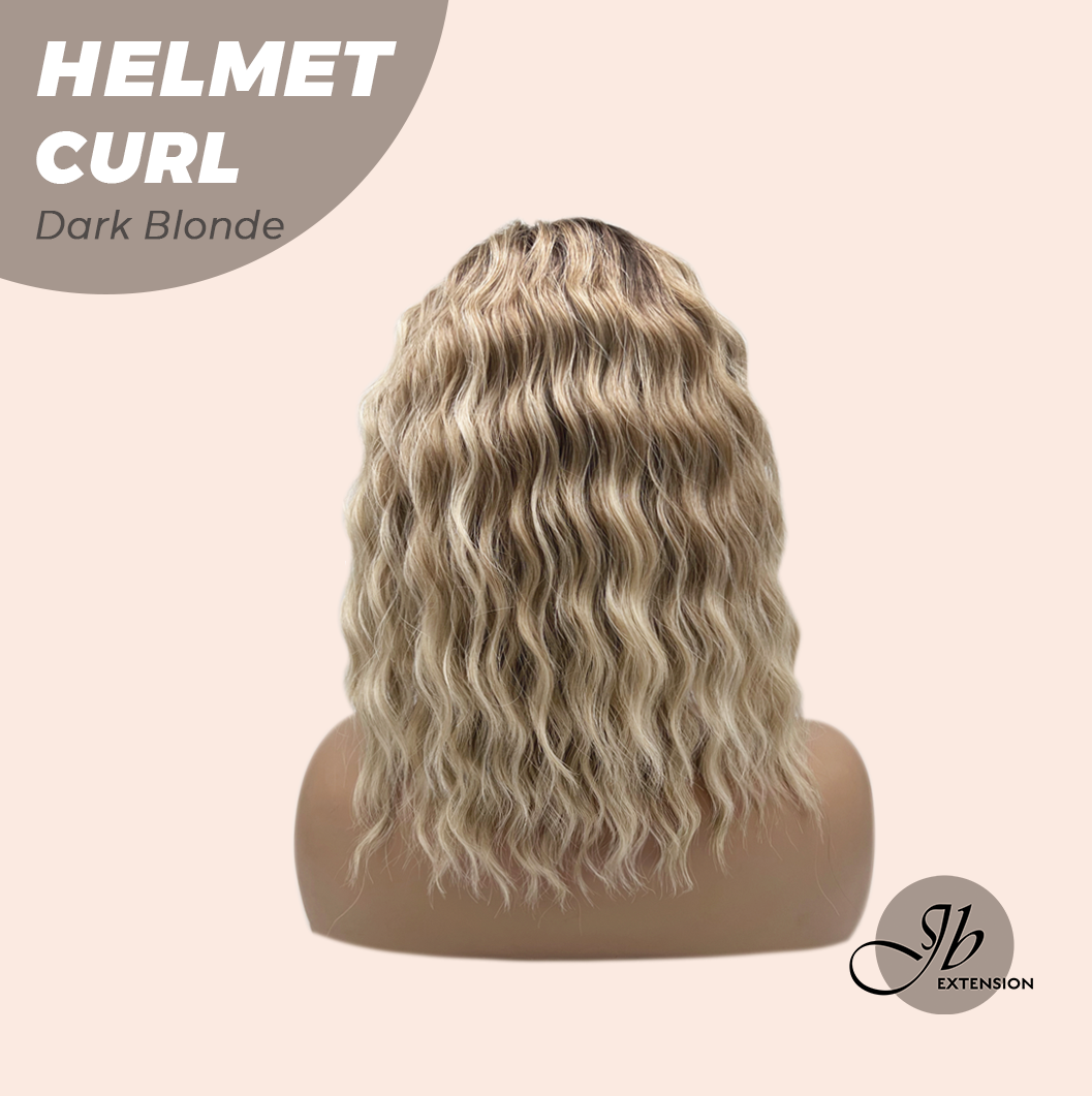 JBEXTENSION 15 Inches Short Curly Dark Blonde Hair Headband Wig HELMET CURL - DARK BLONDE