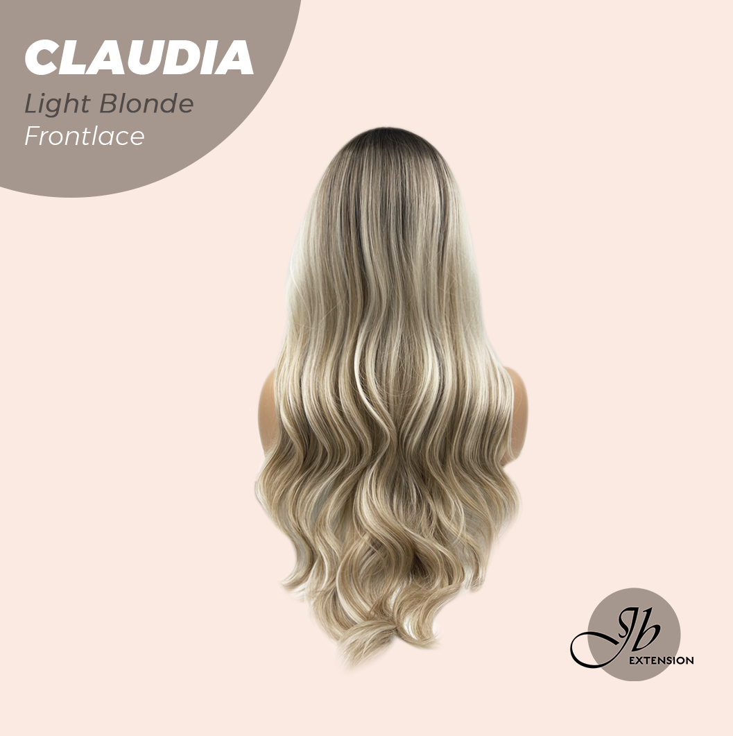 JBEXTENSION 27 Inches Light Blonde Curly Pre-Cut Frontlace Glueless Wig CLAUDIA LIGHT BLONDE