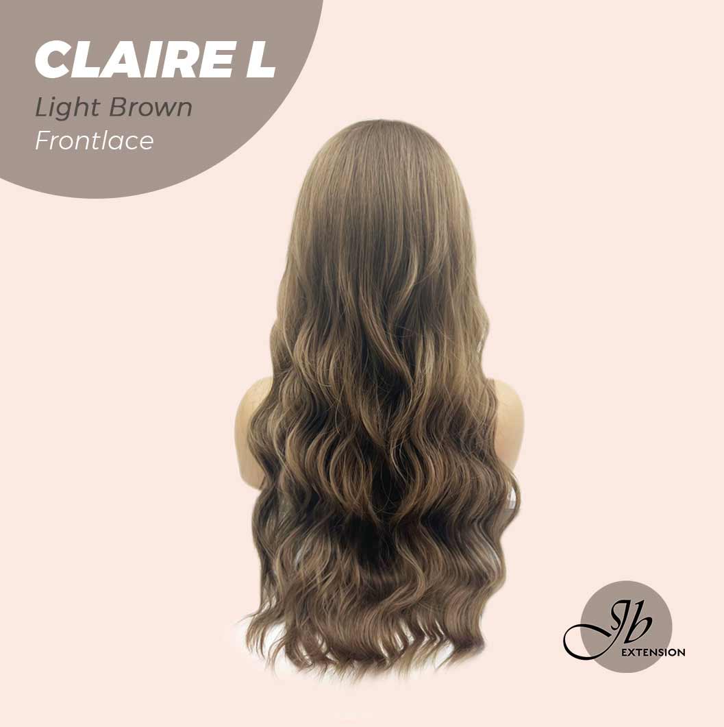 JBEXTENSION 26 Inches Light Brown Body Wave Pre-Cut Frontlace Glueless Wig CLAIRE L LIGHT BROWN