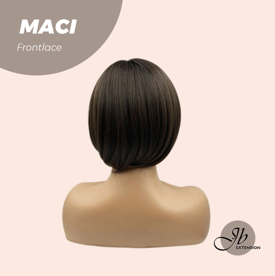 JBEXTENSION 10 Inches Bob Cut Brown Side Part Frontlace Glueless Wig MACI