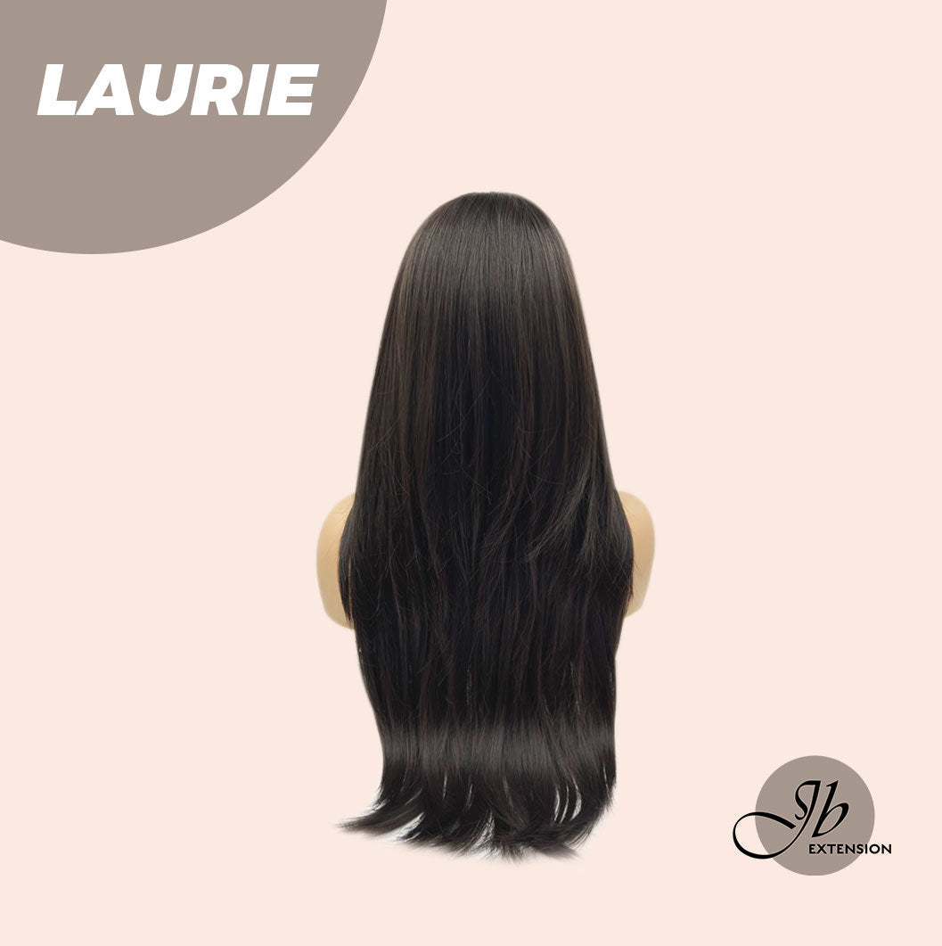 JBEXTENSION 26 inches Tea Black Darkest Brown Long Layered Wig LAURIE