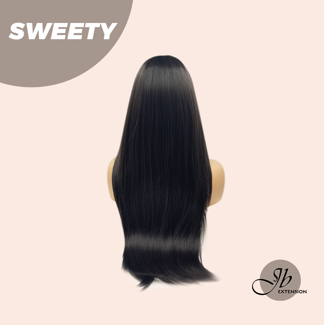 JBEXTENSION 28 Inches Midnight Brown( Black/Brown) Wig With Bangs SWEETY