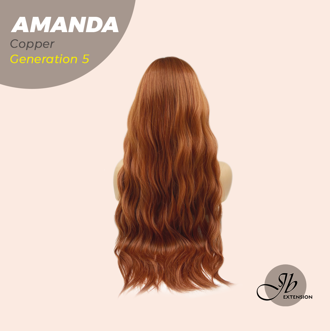 JBEXTENSION GENERATION FIVE 28 Inches Copper Long Wave Wig AMANDA G5 COPPER