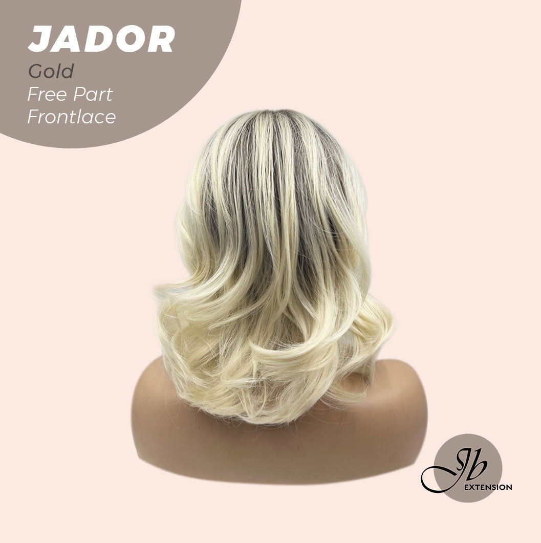 JBEXTENSION 10 Inches Light Blonde Curly Lace Front Wig.Pre Plucked 13*4 HD Transparent Lace Frontal Handmade Futura Fiber Swiss Lace Synthetic Fiber Pre-Cut Lace Glueless Wig JADOR GOLD