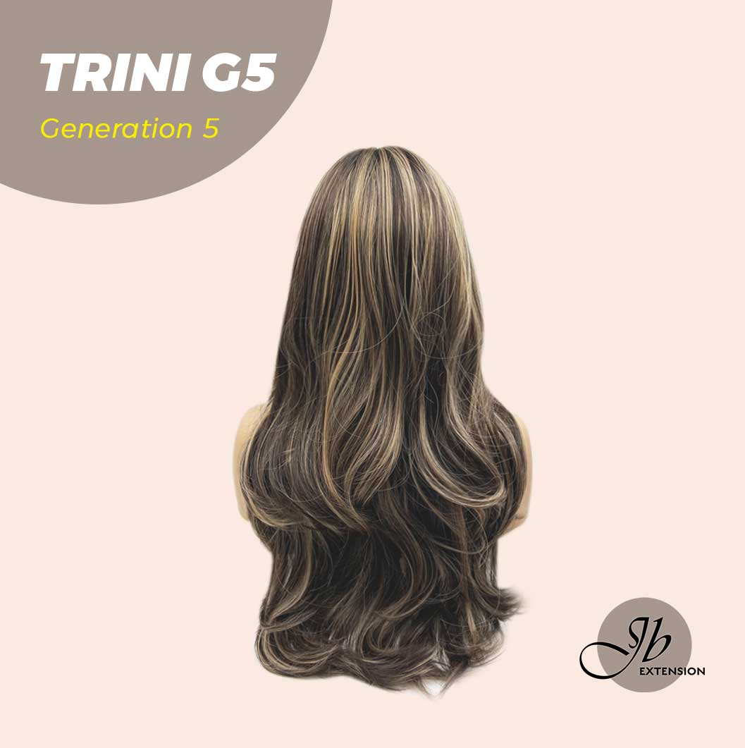 JBEXTENSION GENERATION FIVE 24 Inches Dark Brown With Highlight Women Wig TRINI G5