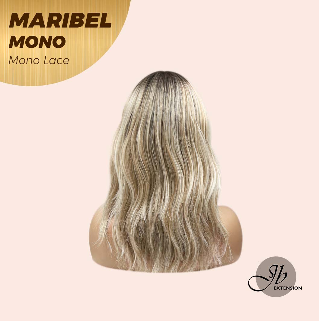 [PRE-ORDER] JBEXTENSION MARIBEL MONO Monofilament Handmade Wig 6X5 Full Monofilament Hand Tied Top Wig 16 Inches Blonde With Dark Root Wave Mono Lace Wig With Anti-slip Silicone Strips Glueless Wig Maribel Mono【BENDY EAR TABS】