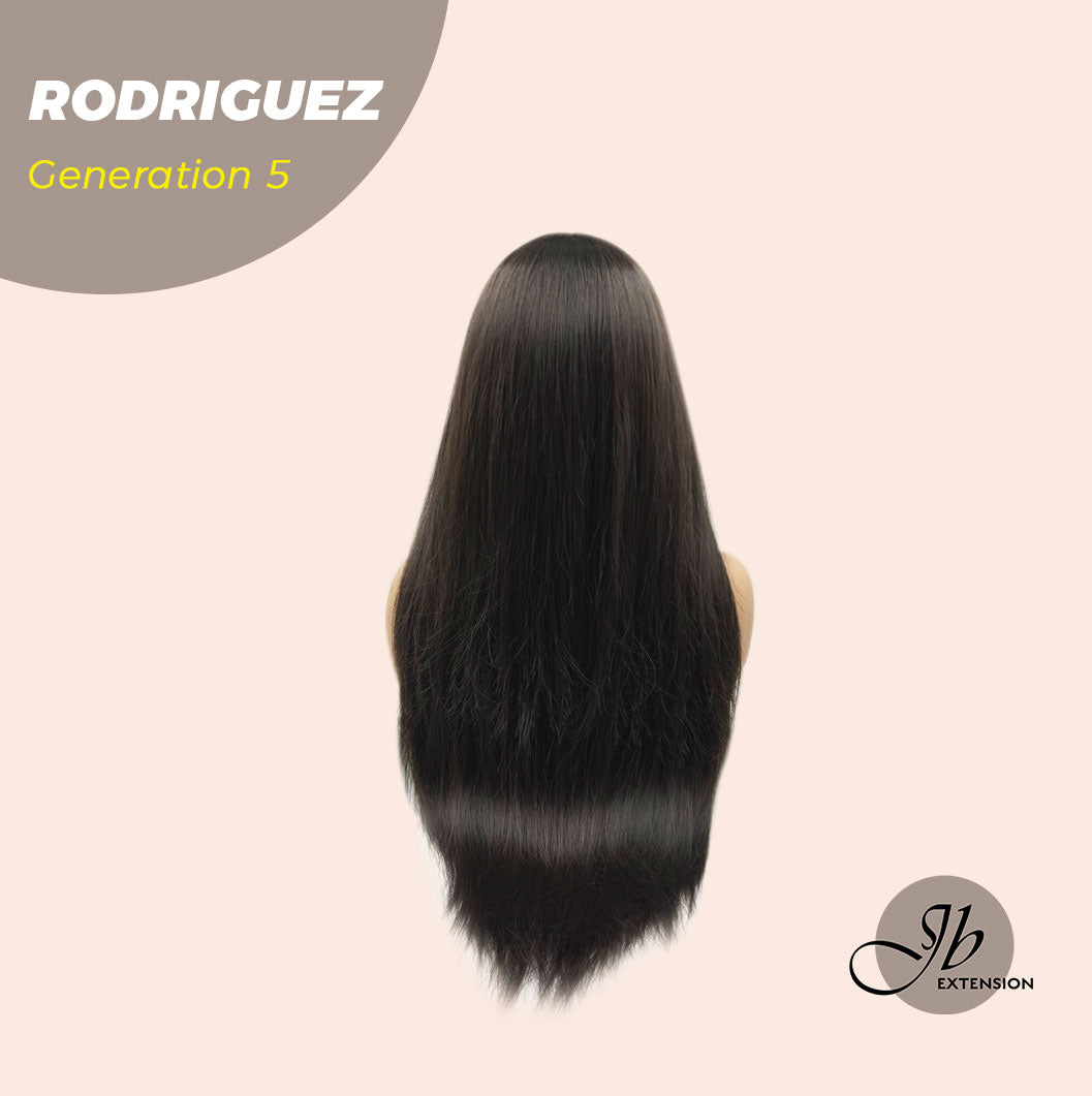 JBEXTENSION GENERATION FIVE 28 Inches Long Straight Midnight Brown( Black/Brown) Wig RODRIGUEZ G5