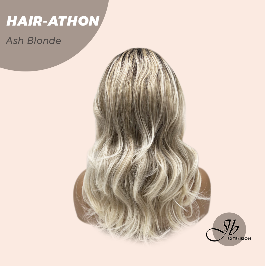 JBEXTENSION 18 Inches Curly Ash Blonde Headband Wig HAIR-ATHON - ASH BLONDE