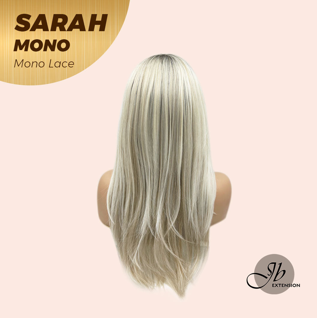 JBEXTENSION SARAH MONO Full Monofilament Wig 22 Inches Blonde Color Full Mono Lace Glueless With Anti-slip Silicone Strips Wig SARAH MONO【BENDY EAR TABS】