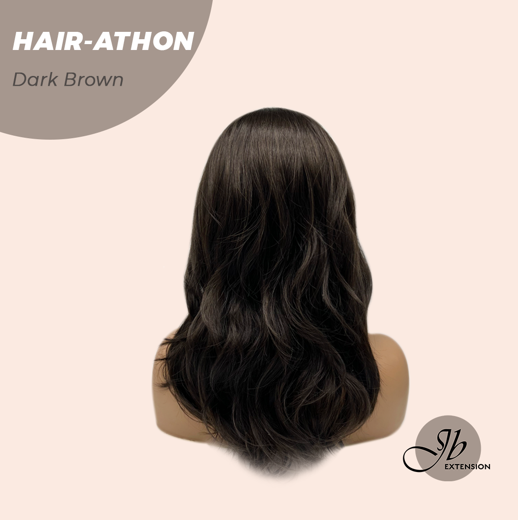 JBEXTENSION 18 Inches Curly Dark Brown Headband Wig HAIR-ATHON - DARK BROWN