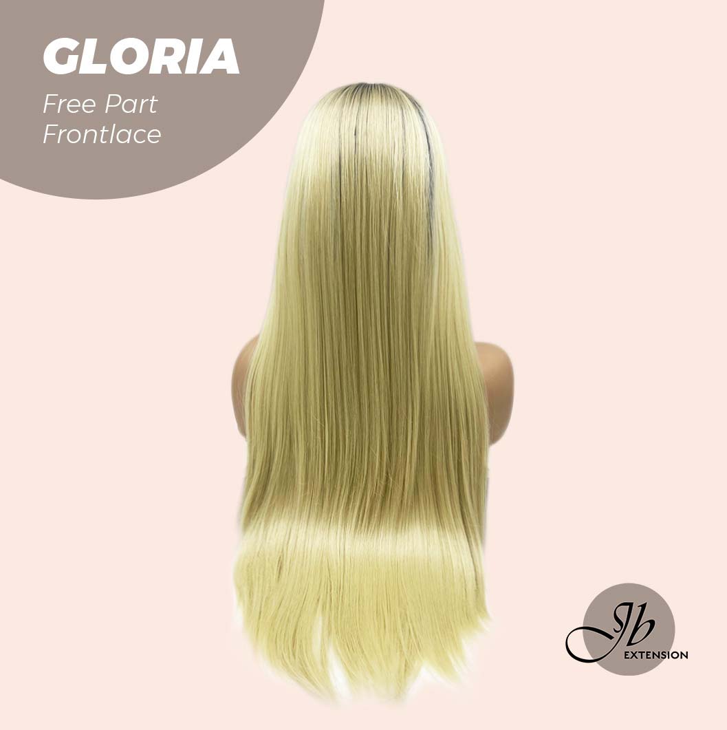 JBEXTENSION 30 Inches Blonde With Dark Root Extra Long Straight Lace Front Wig.Pre Plucked 6*14 HD Transparent Lace Frontal Glueless Wig GLORIA