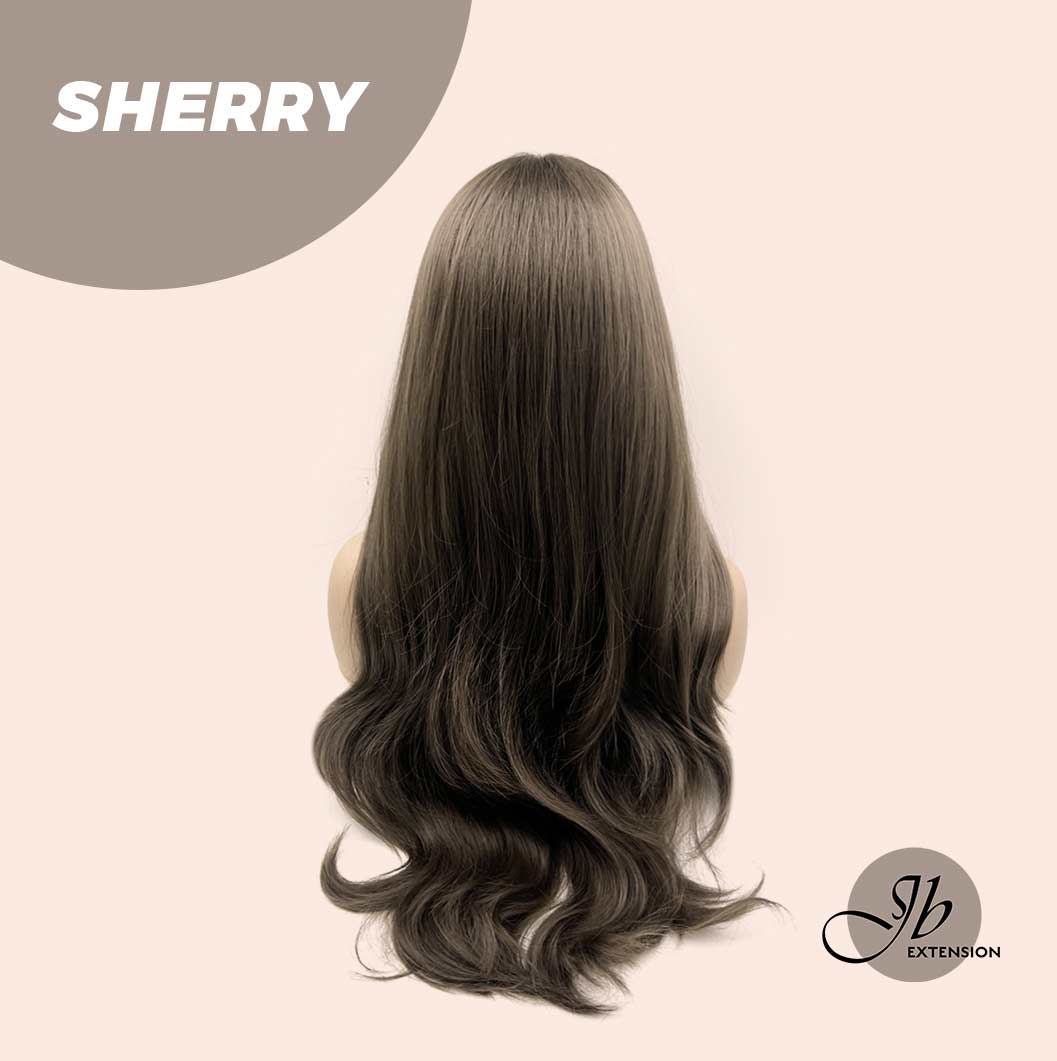 JBEXTENSION 28 Inches Brown Curly Wig With Bangs SHERRY