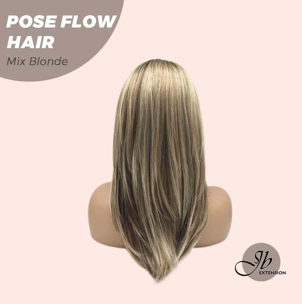 JBEXTENSION 18 Inches Mix Blonde Headband Wig POSE FLOW HAIR - MIX BLONDE