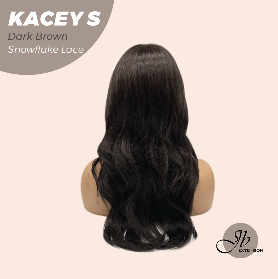 [PRE-ORDER] JBEXTENSION 20 Inches Dark Brown Pre-Cut Snowflake Lace Frontlace Glueless Wig KACEY S DARK BROWN【PERMATEASE】【BENDY EAR TABS】