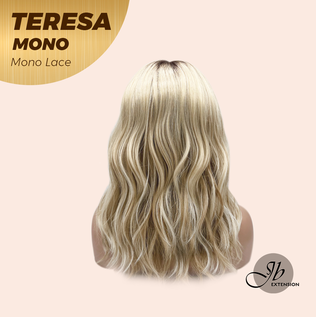 [PRE-ORDER] JBEXTENSION TERESA MONO 16INCH Monofilament Handmade Wig 6X5 Full Monofilament Hand Tied Top Wig 16 Inches Mix Blonde Curly Mono Lace Wig With Anti-slip Silicone Strips Glueless Wig TERESA MONO - 16Inch【BENDY EAR TABS】