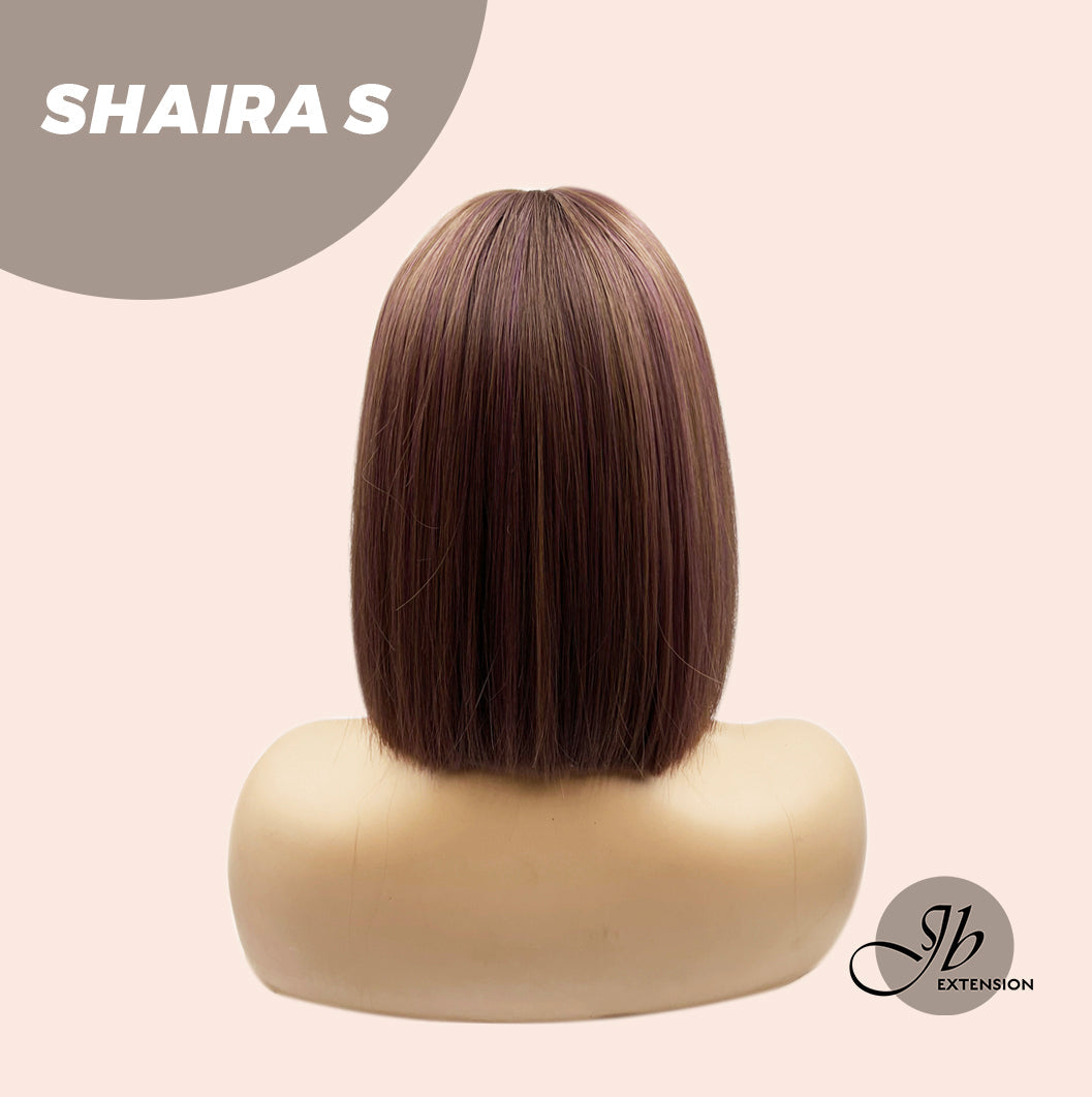 JBEXTENSION 12 Inches Bob Cut Mix Dark Pink Straight Short Wig SHAIRA S
