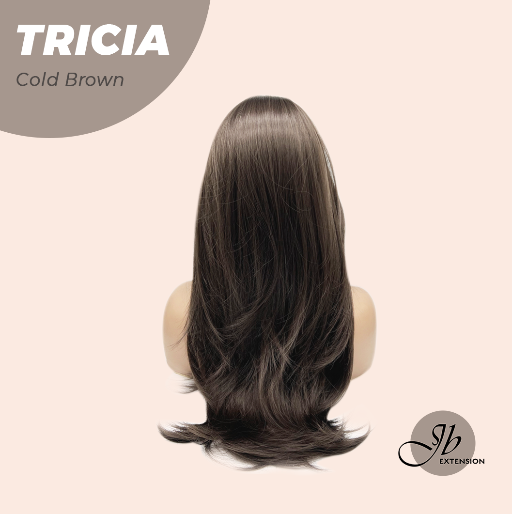 JBEXTENSION 23 Inches Curly Cold Brown Wig TRICIA COLD BROWN