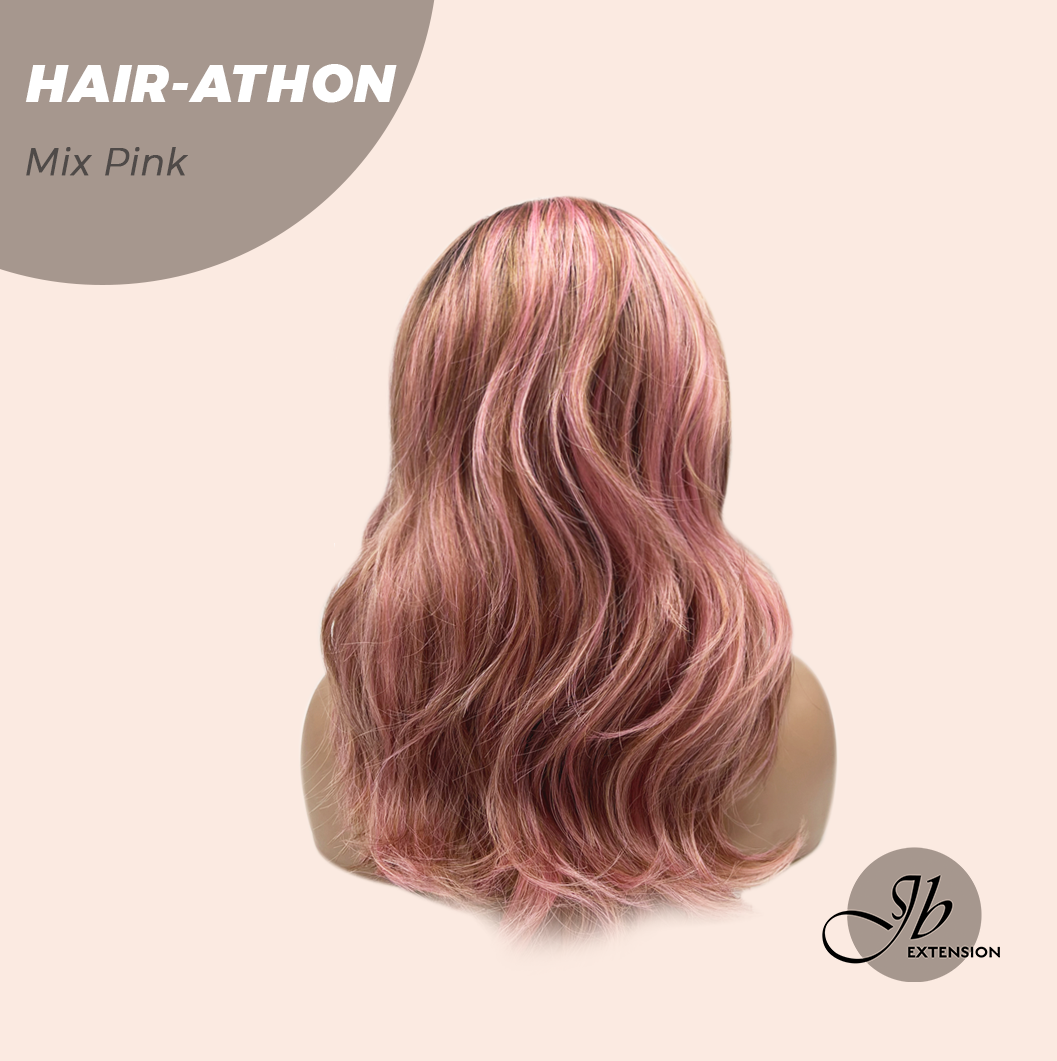 JBEXTENSION 18 Inches Curly Mix Pink Headband Wig HAIR-ATHON - MIX PINK