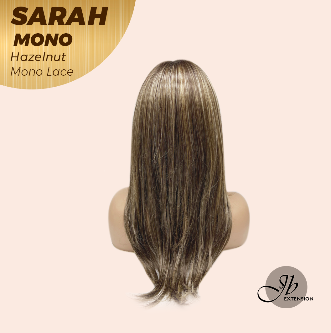 [PRE-ORDER] JBEXTENSION SARAH MONO Full Monofilament Wig 22 Inches Hazelnut Color Full Mono Lace Glueless With Anti-slip Silicone Strips Wig SARAH MONO HAZELNUT【BENDY EAR TABS】
