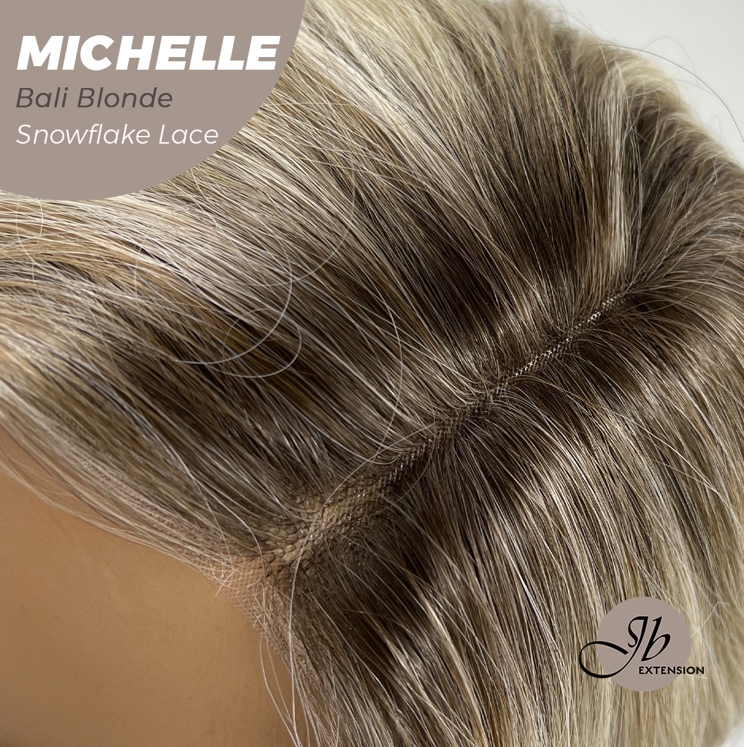 [PRE-ORDER] JBEXTENSION 10 Inches Bali Blonde Pre-Cut Side Part Snowflake Lace Frontlace Glueless Wig MICHELLE BALI BLONDE【BENDY EAR TABS】- S/M