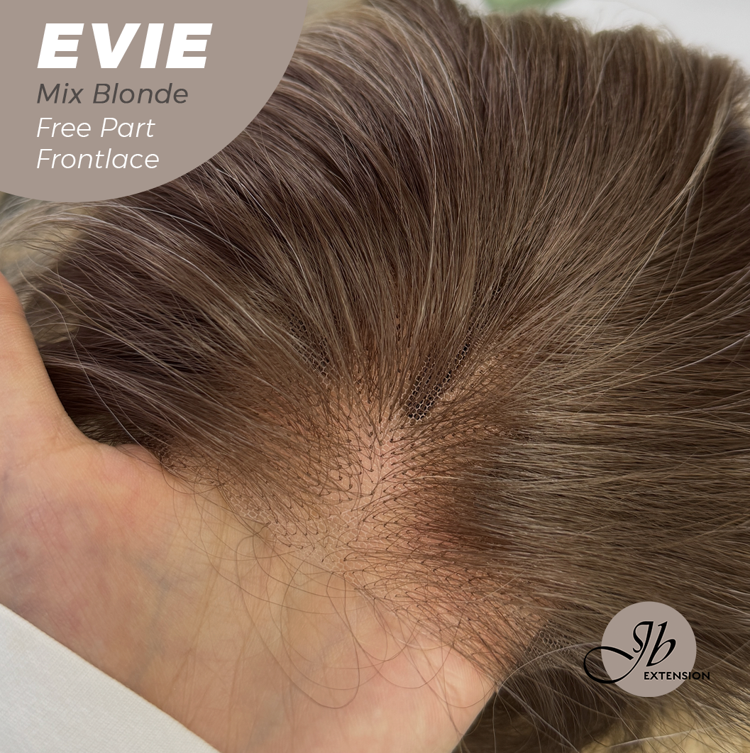JBEXTENSION 22 Inches Mix Blonde Pre-Cut Free Part Frontlace Glueless Wig EVIE MIX BLONDE