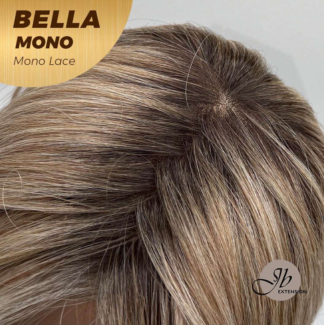 [PRE-ORDER] JBEXTENSION BELLA MONO Monofilament Handmade Wig 6X5 Full Monofilament Hand Tied Top Wig 15 Inches Peach Blonde Mono Lace Wig With Anti-slip Silicone Strips Glueless Wig BELLA MONO【BENDY EAR TABS】