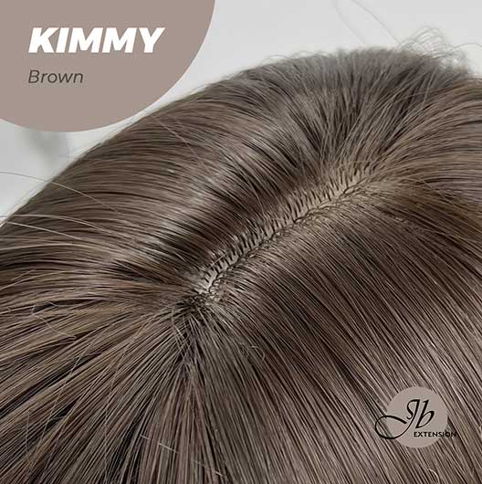 JBEXTENSION 24 Inches Brown With Highlight Body Wave With Bangs Wig KIMMY BROWN