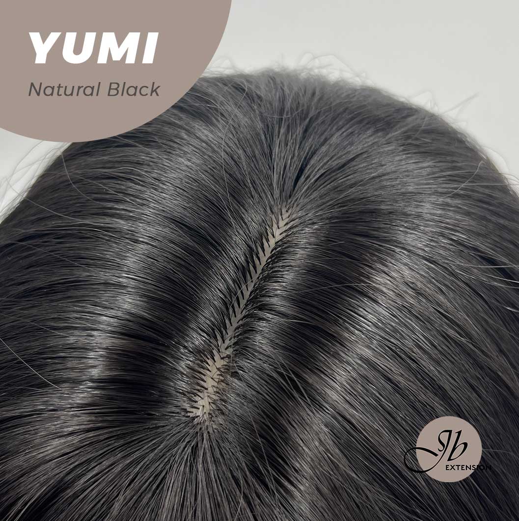 JBEXTENSION 30 Inches Long Natural Black Wig With Bangs YUMI NATURAL BLACK