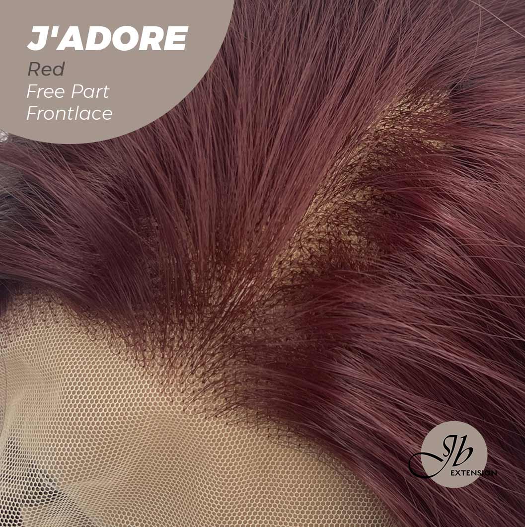 JBEXTENSION 10 Inches Red Curly Lace Front Wig.Pre Plucked 13*4 HD Transparent Lace Frontal Handmade Futura Fiber Swiss Lace Synthetic Fiber Glueless Wig JADOR RED