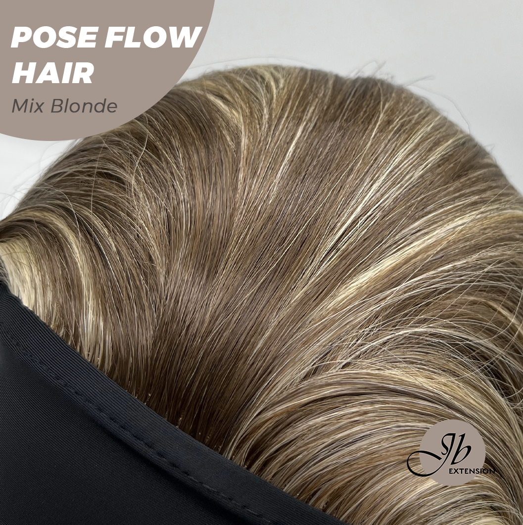 JBEXTENSION 18 Inches Mix Blonde Headband Wig POSE FLOW HAIR - MIX BLONDE