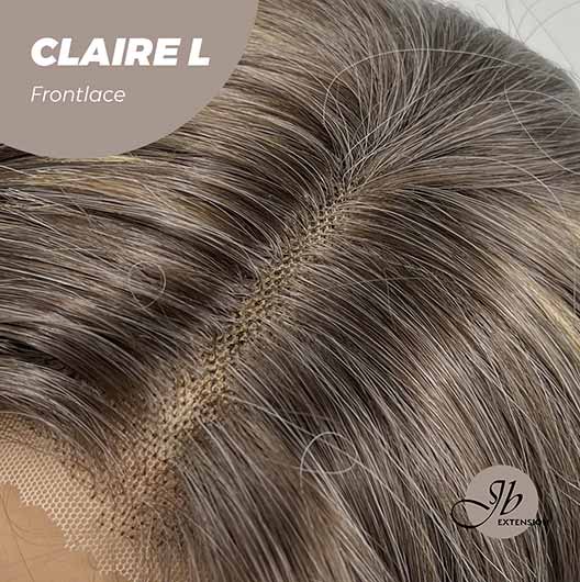 JBEXTENSION 26 Inches Body Wave Brown With Highlight Pre-Cut Frontlace Glueless Wig CLAIRE LACE L