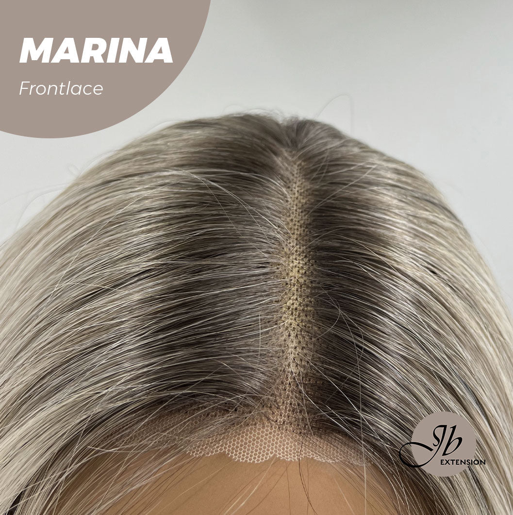 JBEXTENSION 20 Inches Silver Color Wave Pre-Cut Frontlace Glueless Wig MARINA