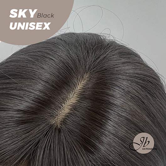 JBEXTENSION 8 Inches Black Curly Unisex Wig Man Wig SKY UNISEX BLACK