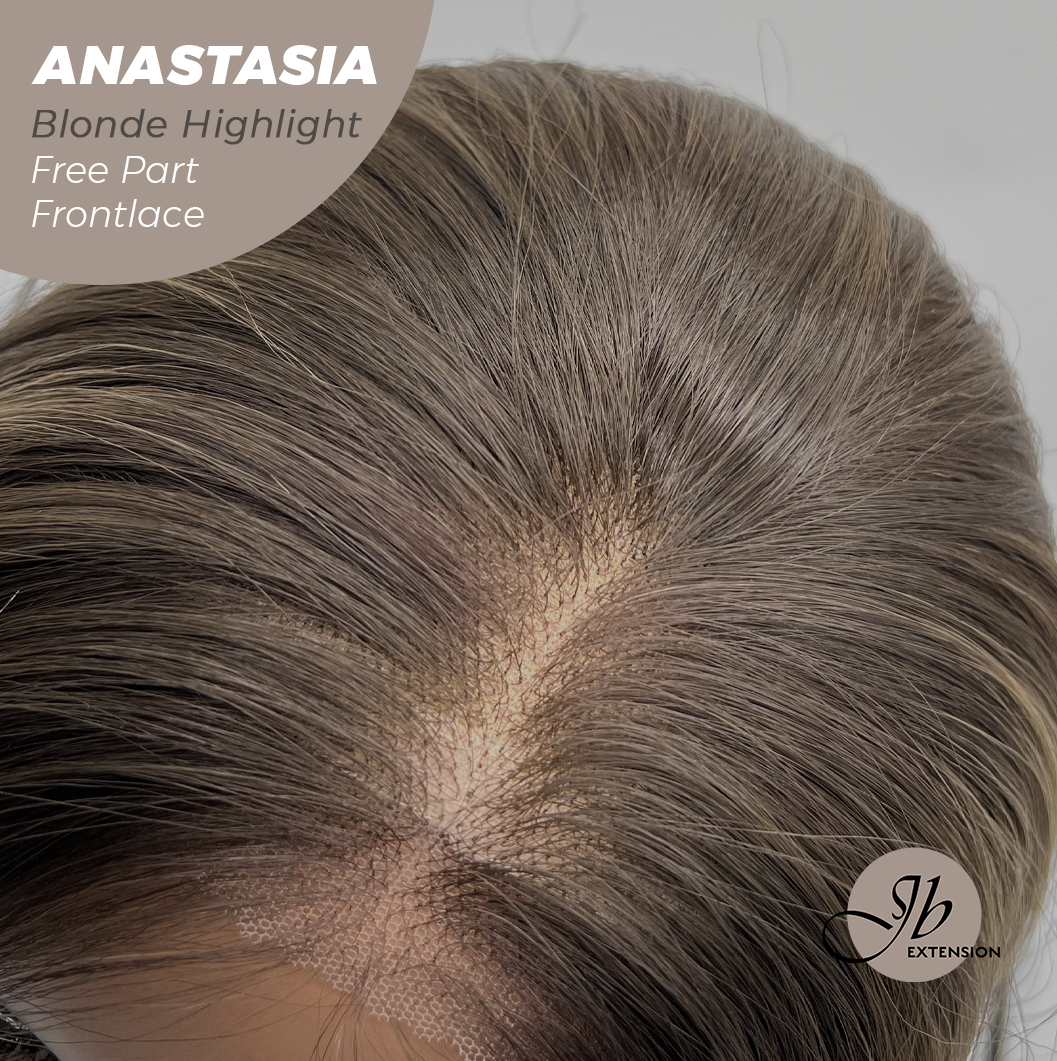 JBEXTENSION 20 Inches Blonde Highlight Curly Pre-Cut 13X3 Lace Free Part Frontlace Glueless Wig ANASTASIA BLONDE HIGHLIGHT