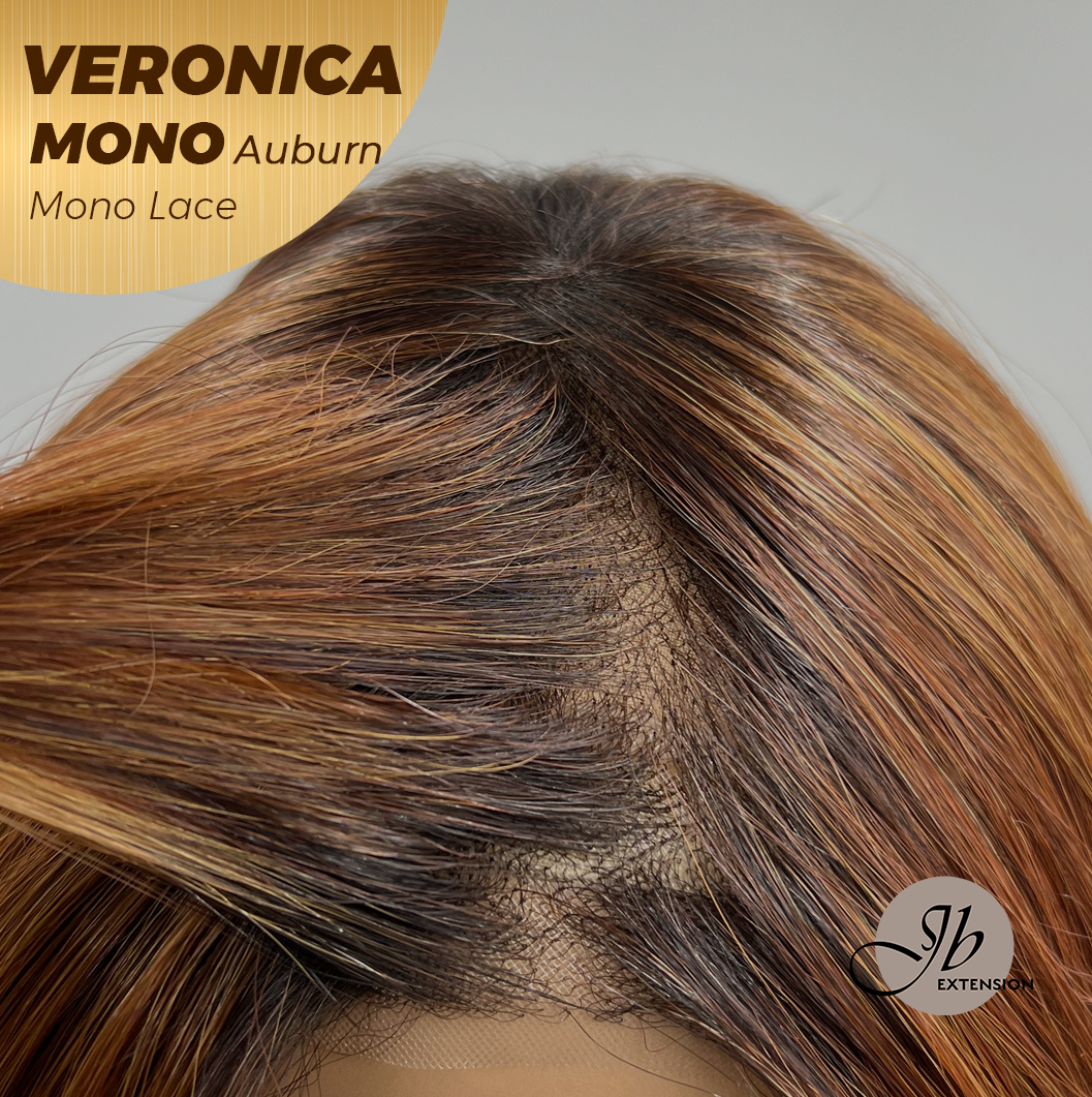 [PRE-ORDER] Nichole's Selection - VERONICA MONO Monofilament Handmade Wig 6X5 Full Monofilament Hand Tied Top Wig 12 Inches Auburn Wave Mono Lace Wig With Anti-slip Silicone Strips Glueless Wig VERONICA MONO AUBURN【BENDY EAR TABS】