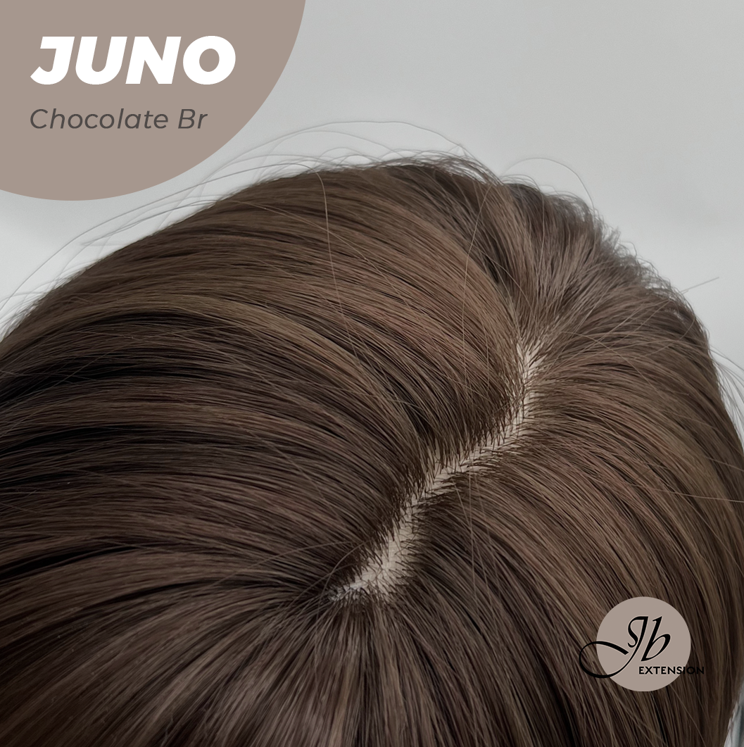 JBEXTENSION 10 Inches Short Chocolate Brown Wig with Bangs JUNO