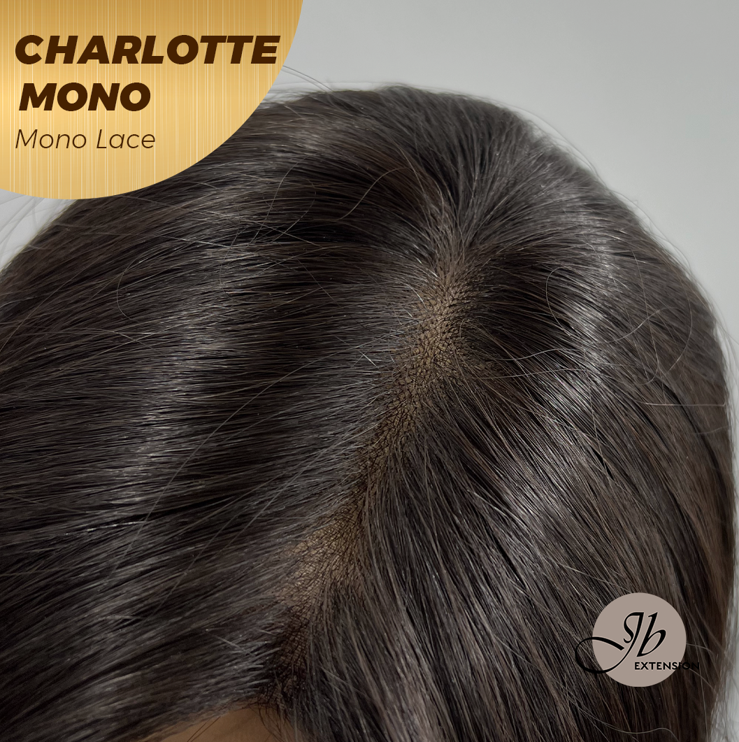 [PRE-ORDER] JBEXTENSION CHARLOTTE MONO Partial Monofilament Wig 22 Inches Natural Black Partial Mono Lace Glueless Wig CHARLOTTE MONO【BENDY EAR TABS】