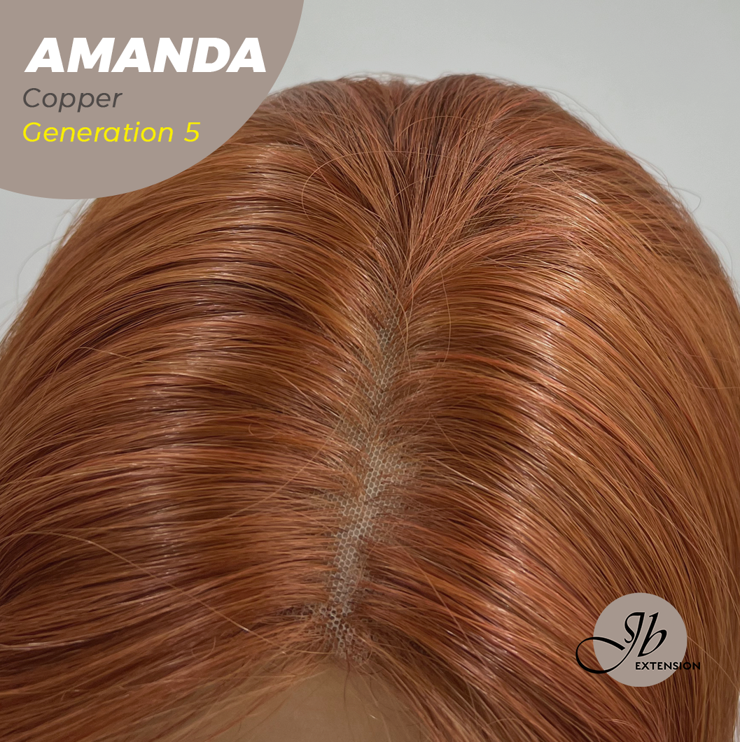 JBEXTENSION GENERATION FIVE 28 Inches Copper Long Wave Wig AMANDA G5 COPPER
