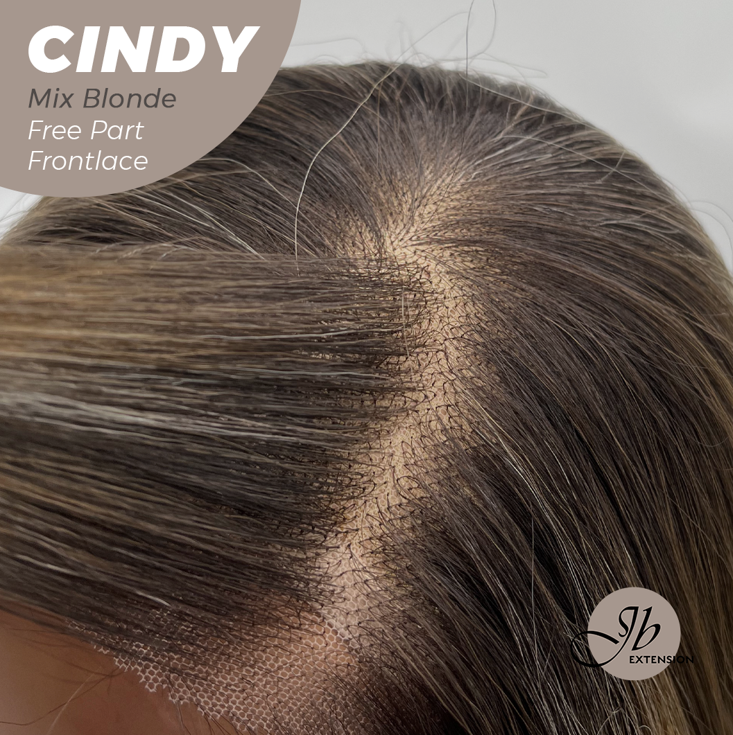 JBEXTENSION 20 Inches Mix Blonde Curly Pre-Cut 9X6 U Lace Free Part Frontlace Glueless Wig CINDY MIX BLONDE