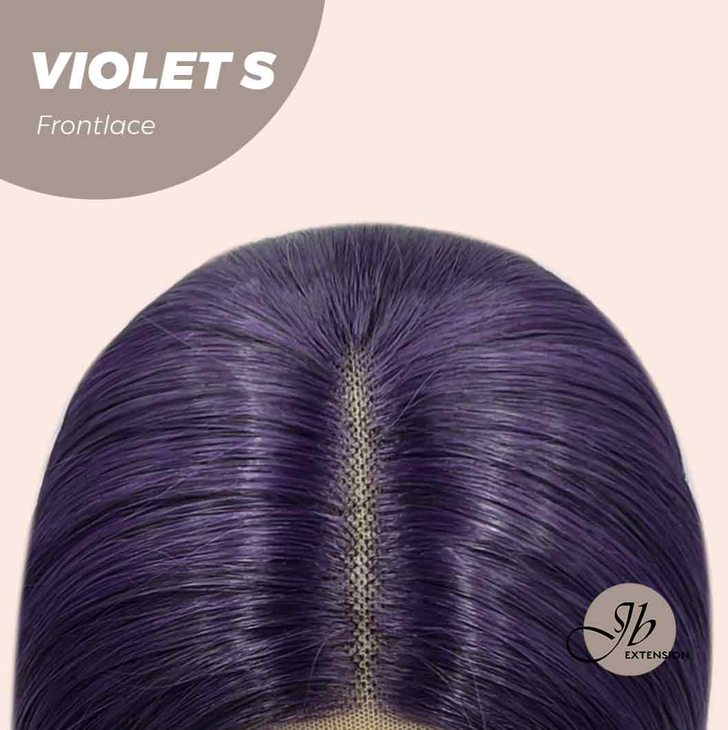 JBEXTENSION 26 Inches Dark Purple Color Long Curly Frontlace Glueless Wig VIOLET S