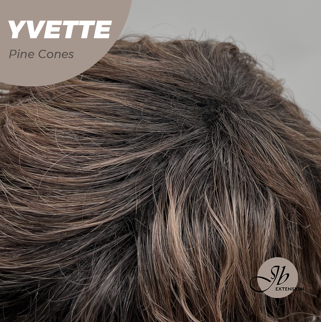 JBEXTENSION 14 Inches Extra Curly Pine Cones Wig Women Fashion Full Machine Wig YVETTE PINE CONES【PLUS PERMATEASE】【BENDY EAR TABS】