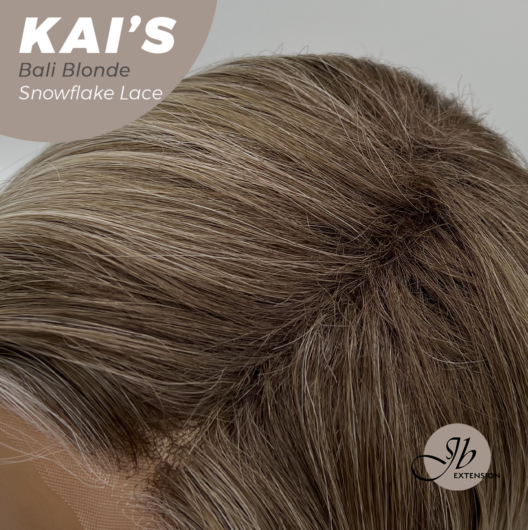 JBEXTENSION 18 Inches Bali Blonde Pre-Cut Snowflake Lace Frontlace Glueless Wig KAI'S BALI BLONDE【PERMATEASE】【BENDY EAR TABS】