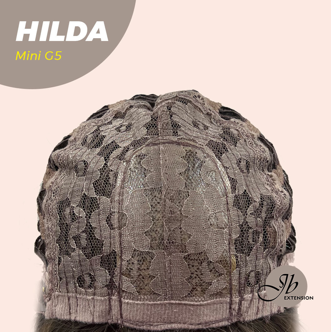 JBEXTENSION Mini G5 28 Inches Long Cold Brown Straight Wig With Bangs HILDA