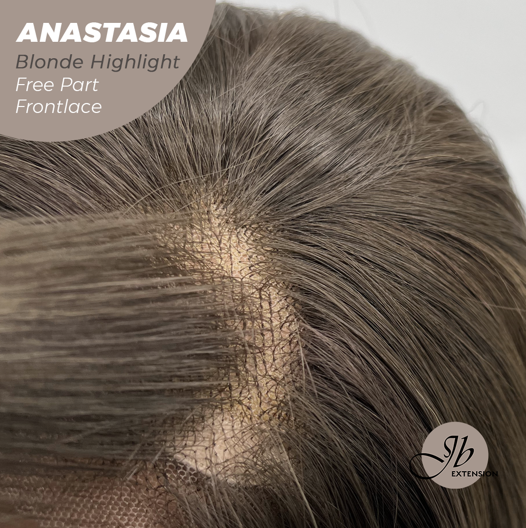JBEXTENSION 20 Inches Blonde Highlight Curly Pre-Cut 13X3 Lace Free Part Frontlace Glueless Wig ANASTASIA BLONDE HIGHLIGHT